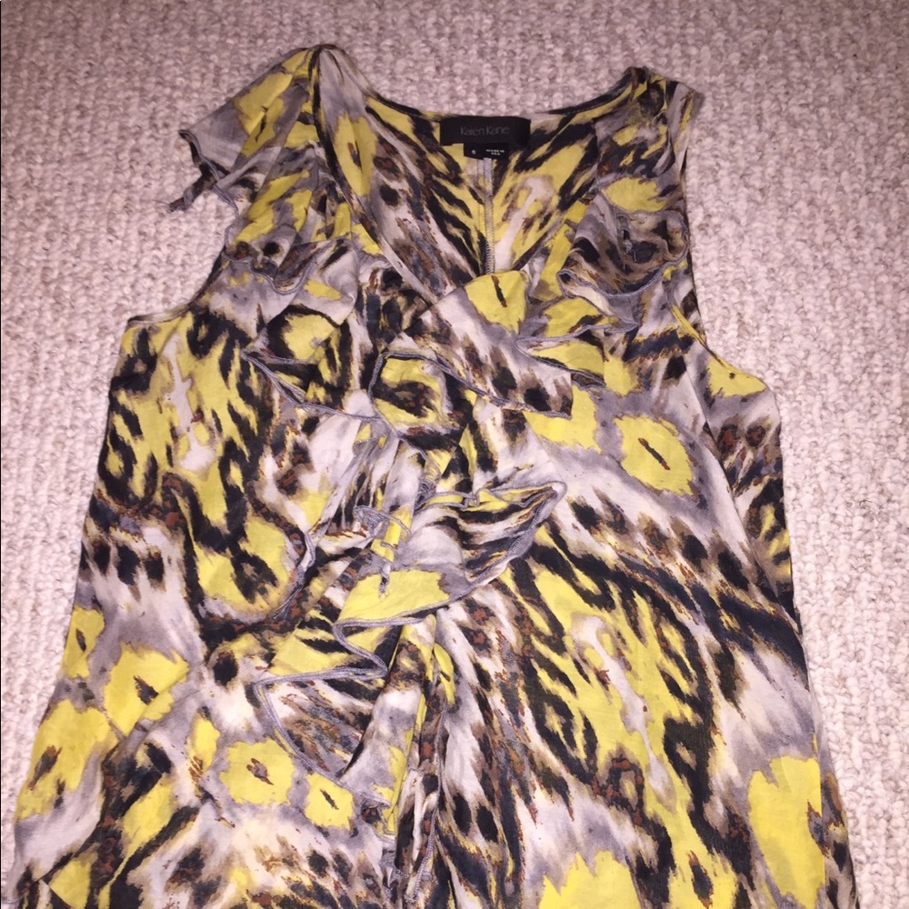 Animal print V neck Top